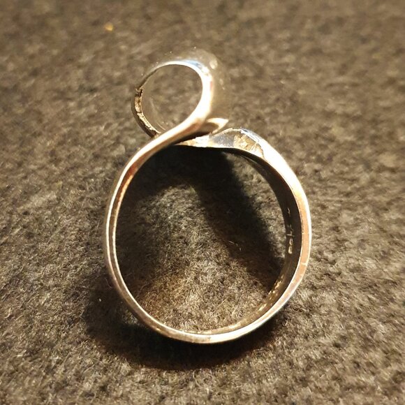 Bold Vintage Sterling Silver Open-Wave Modernist Ring – European Craftsmanship - Picture 7 of 14